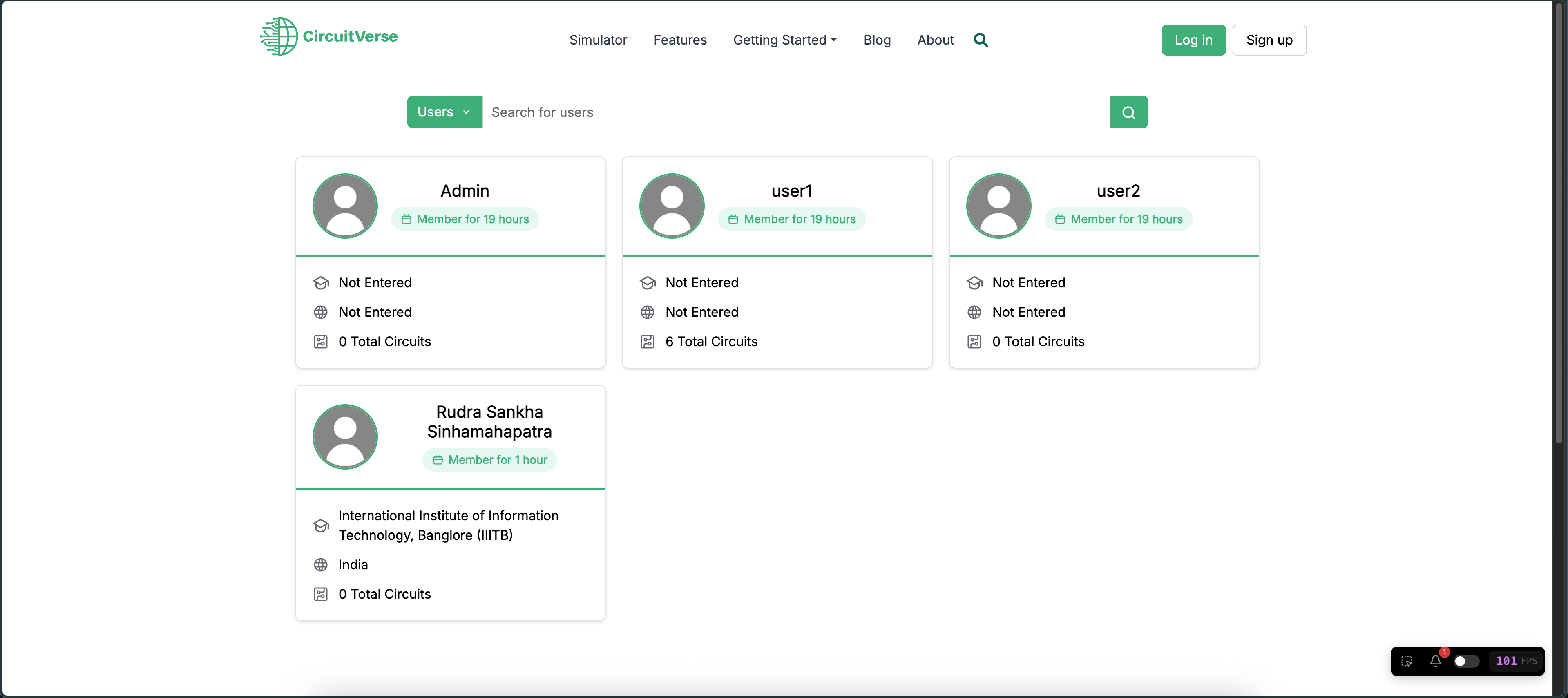 User Card UI